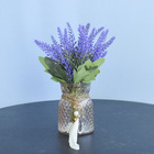 Arranjo De Flor Artificial Lavanda No Vaso Âmbar |formosinha